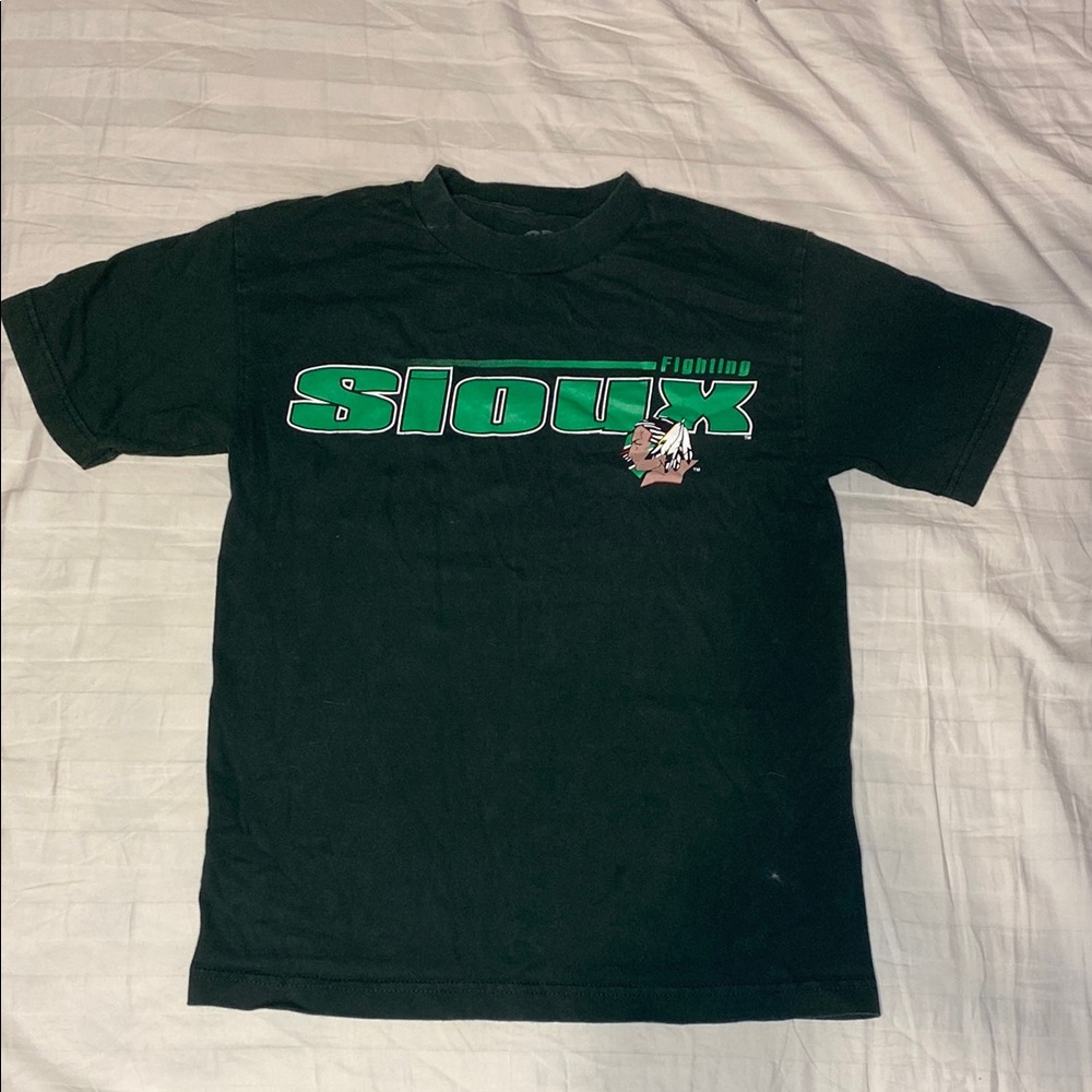Green and White Short Sleeve Tee with Shrek Graphic